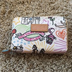 Disney Dooney and Bourke Sketch Zip Wallet